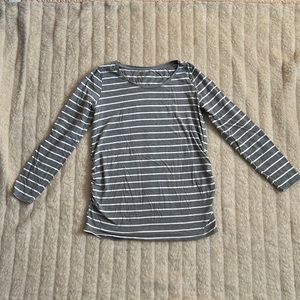Maternity large grey and whit shirt